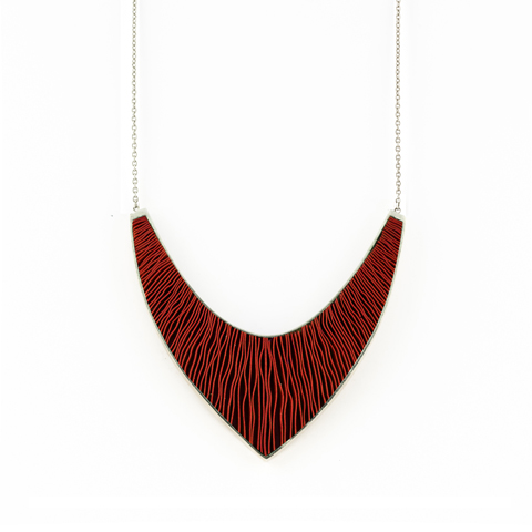 Ketting-Large-zilver-rood