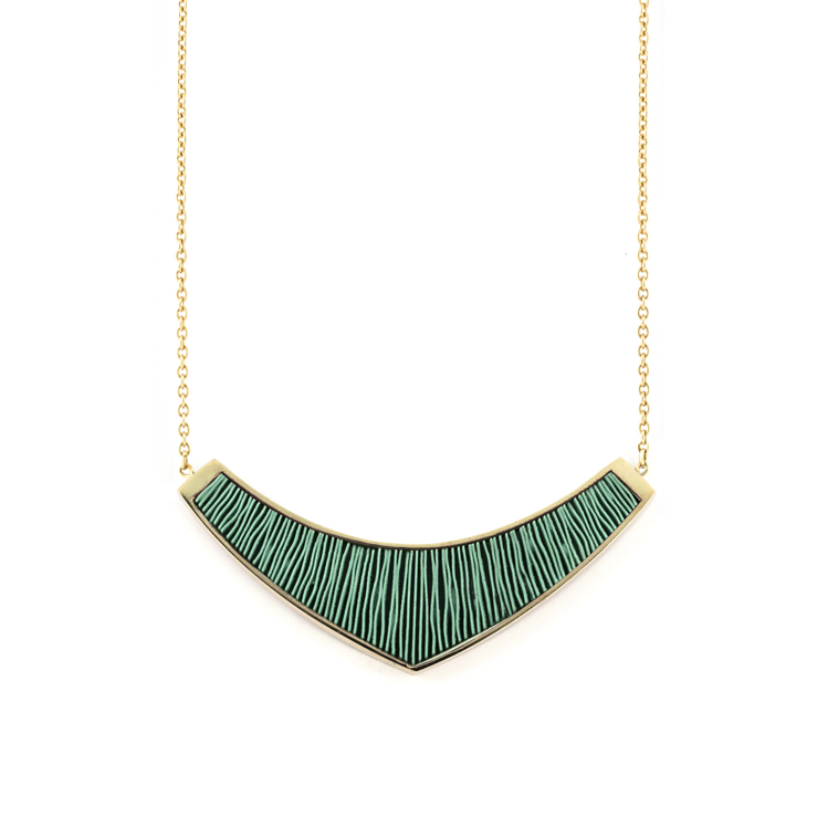 Ketting-medium-verguld-groen