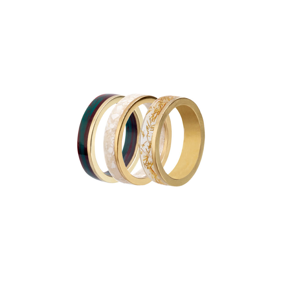 PrimaMateria-ring-stack-gold-emperor'sgold-humid-silverstone