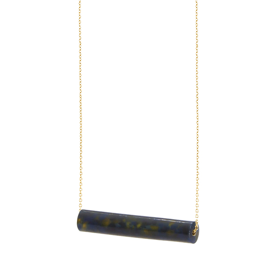 necklace staaf-blakishyellow-geel